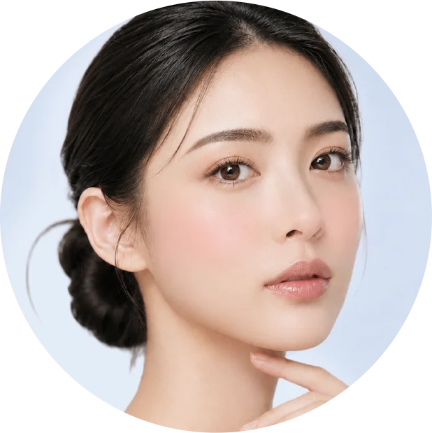 清透底妝女性示意